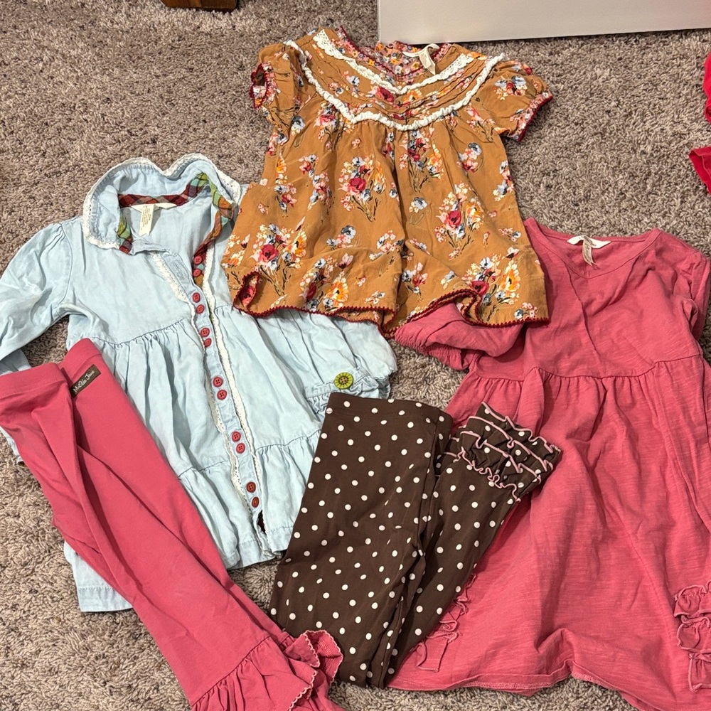 Matilda Jane Kids Matching Set - Pink, Blue, Brown